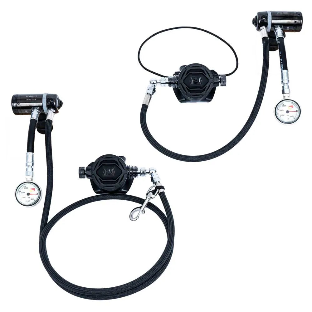 Dive rite XT1/XT4 Sidemount RL - Din - Bar diving regulator set