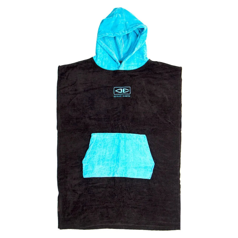 Ocean & earth Hooded Youth poncho