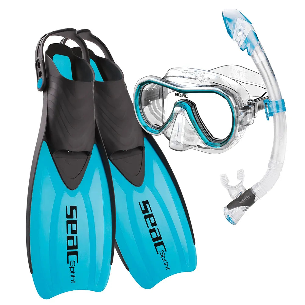 SEAC Tris Sprint Dry snorkeling set