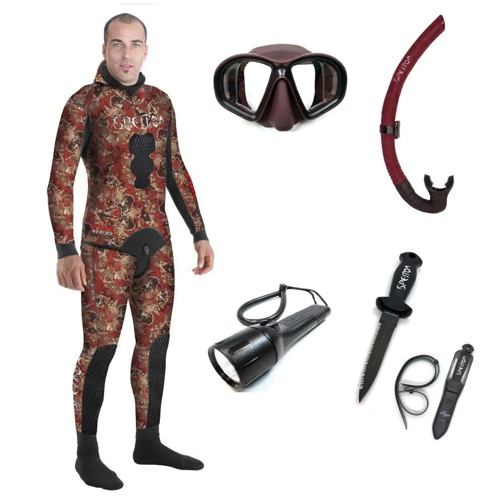 Spetton PBPR3 Pack Fire Basic Pro 3 mm spearfishing wetsuit